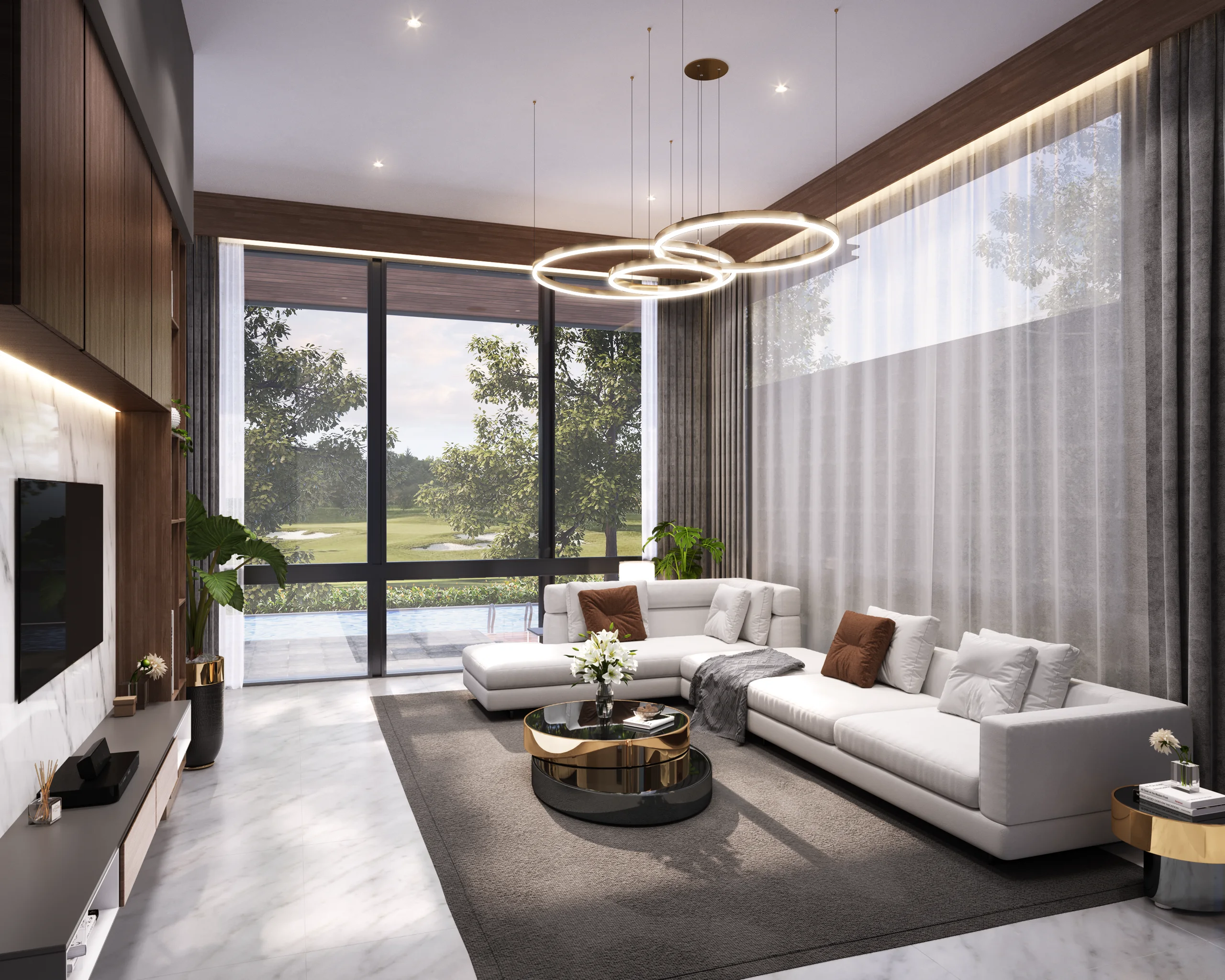 Desain Rumah Mewah di Garden Residence